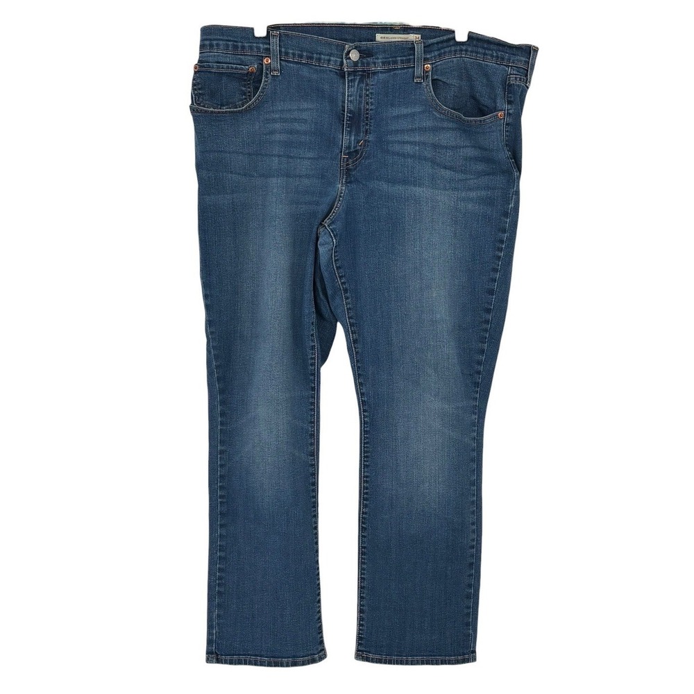 Levi's 414 Relaxed Straight Jeans Blue Stretch Denim Size‎ 34